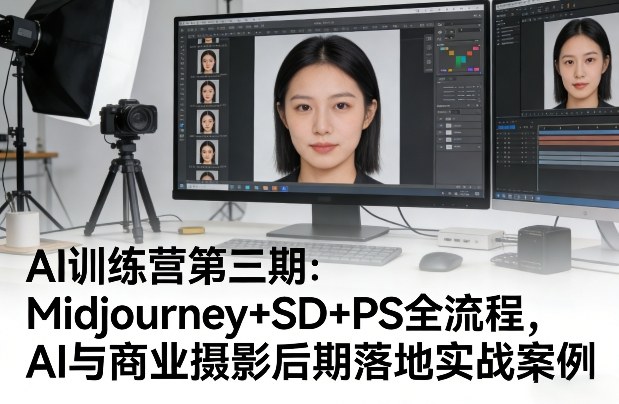 AI训练营第三期：Midjourney+SD+PS全流程，AI与商业摄影后期落地实战案例-宝藏屋创业网