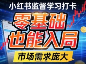 小红书监督学习打卡，市场需求庞大，零基础也能入局-宝藏屋创业网
