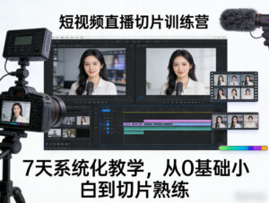 短视频直播切片训练营，7天系统化教学，从0基础小白到切片熟练-宝藏屋创业网