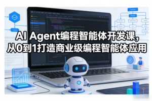 AI Agent编程智能体开发课,从0到1打造商业级编程智能体应用-宝藏屋创业网
