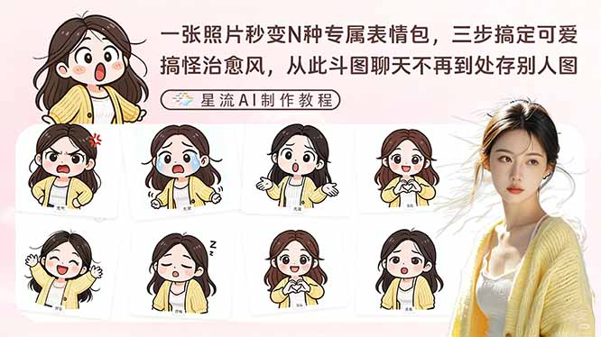 一张照片秒变N种专属表情包，三步搞定可爱搞怪治愈风，从此斗图聊天不再到处存别人图-宝藏屋创业网