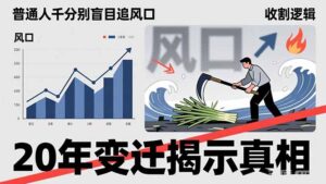 普通人千万别盲目追风口，20年变迁揭示真相，看懂收割逻辑才能避免成为接盘侠-宝藏屋创业网