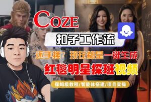 Coze智能体工作流一键生成“红毯明星探班合影“短视频，全流程保姆级教学-宝藏屋创业网