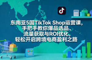 东南亚5国TikTok Shop运营课，手把手教你爆品选品、流量获取与ROI优化，轻松开启跨境电商盈利之路-宝藏屋创业网