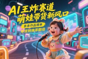 AI王炸赛道，萌娃带货新风口，条条作品爆单，带货转换率翻倍，核心逻辑拆解-宝藏屋创业网