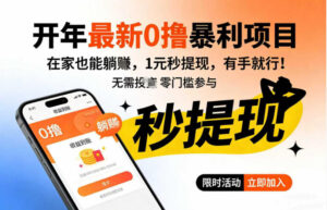 开年最新0撸暴利项目，在家也能躺入，1元秒提，有手就行-宝藏屋创业网