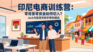 印尼电商训练营：零背景零资金如何切入？Jack与张哥手把手带你避坑-宝藏屋创业网