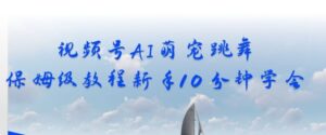 视频号AI萌宠跳舞保姆级教程，新手10分钟学会，轻松上手-宝藏屋创业网