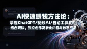 AI快速赚钱方法论：掌握ChatGPT/视频AI/自动化工具的组合玩法，独立创作高转化内容与数字产品-宝藏屋创业网