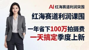 服装老板AI模特图课:一年省下100万拍摄费,一天搞定季度上新,红海赛道利润突围-宝藏屋创业网