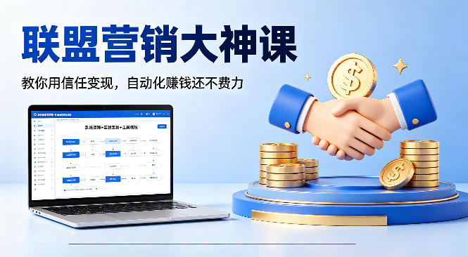 联盟营销大神课，教你用信任变现，自动化賺钱还不费力【原创双语字幕】-宝藏屋创业网