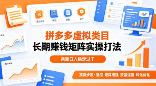 做拼多多虚拟类目想长期賺钱？这套矩阵实操打法，亲测日入稳定过千【揭秘】-宝藏屋创业网
