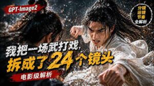 用GPT-Image2，把一段武打对决拆成24个连续镜头，从人物建立、动作衔接、运镜节奏，到情绪爆发-宝藏屋创业网