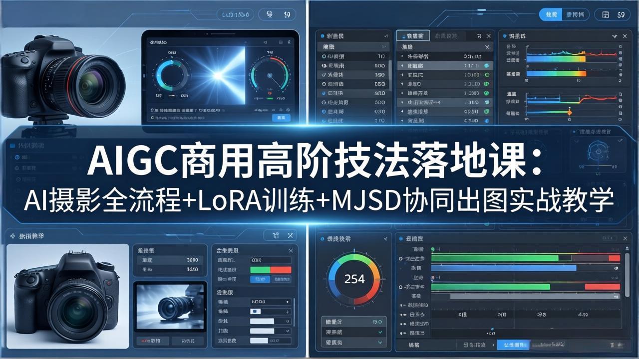 AIGC商用高阶技法落地课：AI摄影全流程+LoRA训练+MJSD协同出图实战教学-宝藏屋创业网