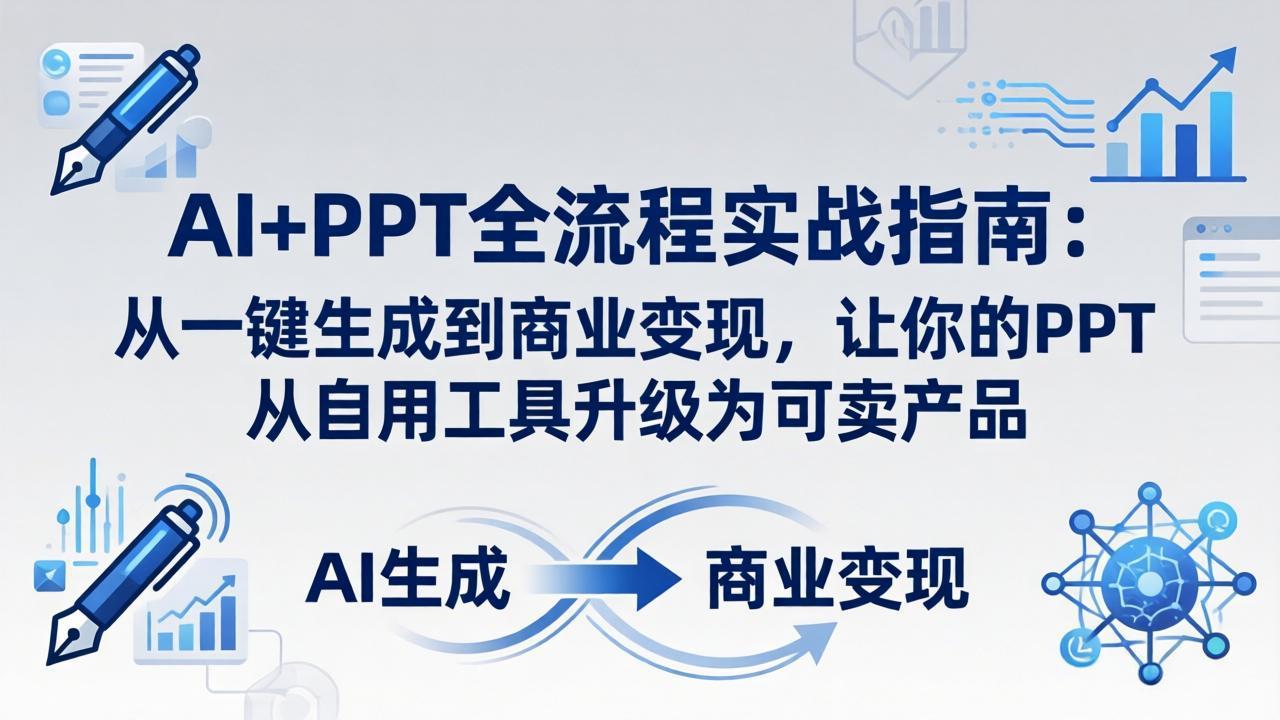 AI+PPT全流程实战指南-更新4月21：从一键生成到商业变现，让你的PPT从自用工具升级为可卖产品-宝藏屋创业网