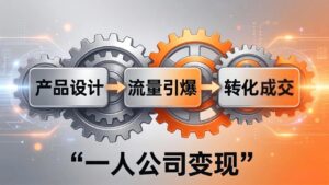 一人公司变现全攻略：产品设计+流量引爆+转化成交，打造不受年龄限制的长期事业-宝藏屋创业网