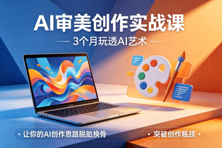 AI审美创作实战课，3个月玩透AI艺术，让你的AI创作思路脱胎换骨，突破创作瓶颈-宝藏屋创业网