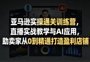 亚马逊实操通关训练营，直播实战教学与AI应用，助卖家从0到精通打造盈利店铺(更新4月17日)-宝藏屋创业网