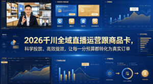 2026千川全域直播运营跟商品卡，科学投放、高效提效，让每一分预算都转化为真实订单-宝藏屋创业网
