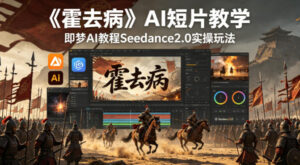 《霍去病》AI短片教学，即梦AI教程Seedance2.0实操玩法-宝藏屋创业网