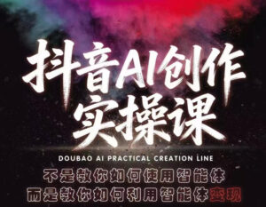 抖音AI创作实操课，不是教你如何使用智能体而是教你如何利用智能体查现-宝藏屋创业网