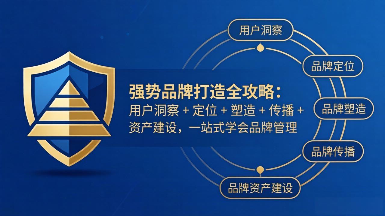 强势品牌打造全攻略：用户洞察 + 定位 + 塑造 + 传播 + 资产建设，一站式学会品牌管理-宝藏屋创业网