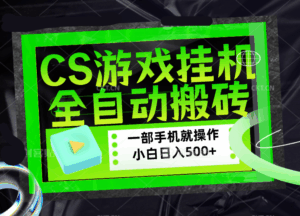 CSGO游戏挂机捡漏搬砖，超稳定的项目，带领1000+小白实现日入500+，数据可视频验证-宝藏屋创业网