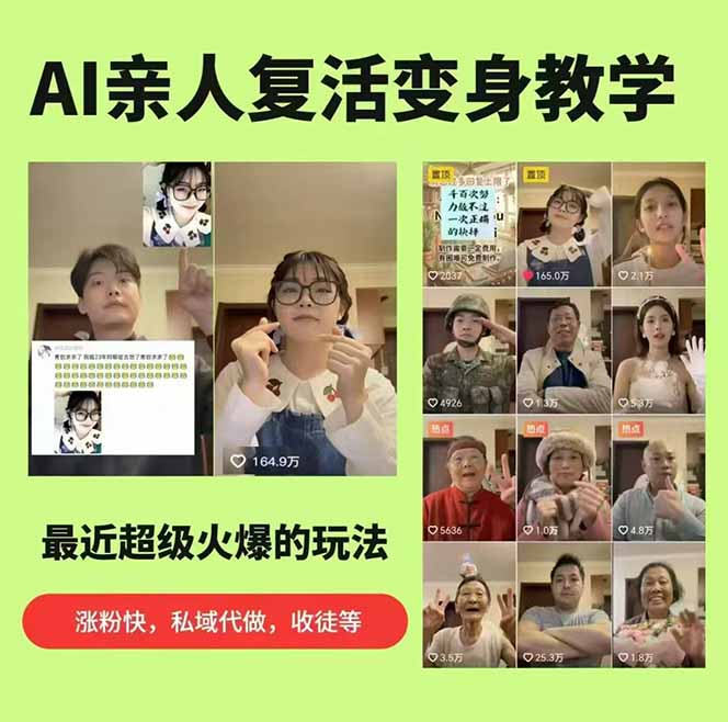 图片[2]-思念亲人AI视频教程：亲人复活+人物替换技术，条条几万赞爆款作品制作-宝藏屋创业网