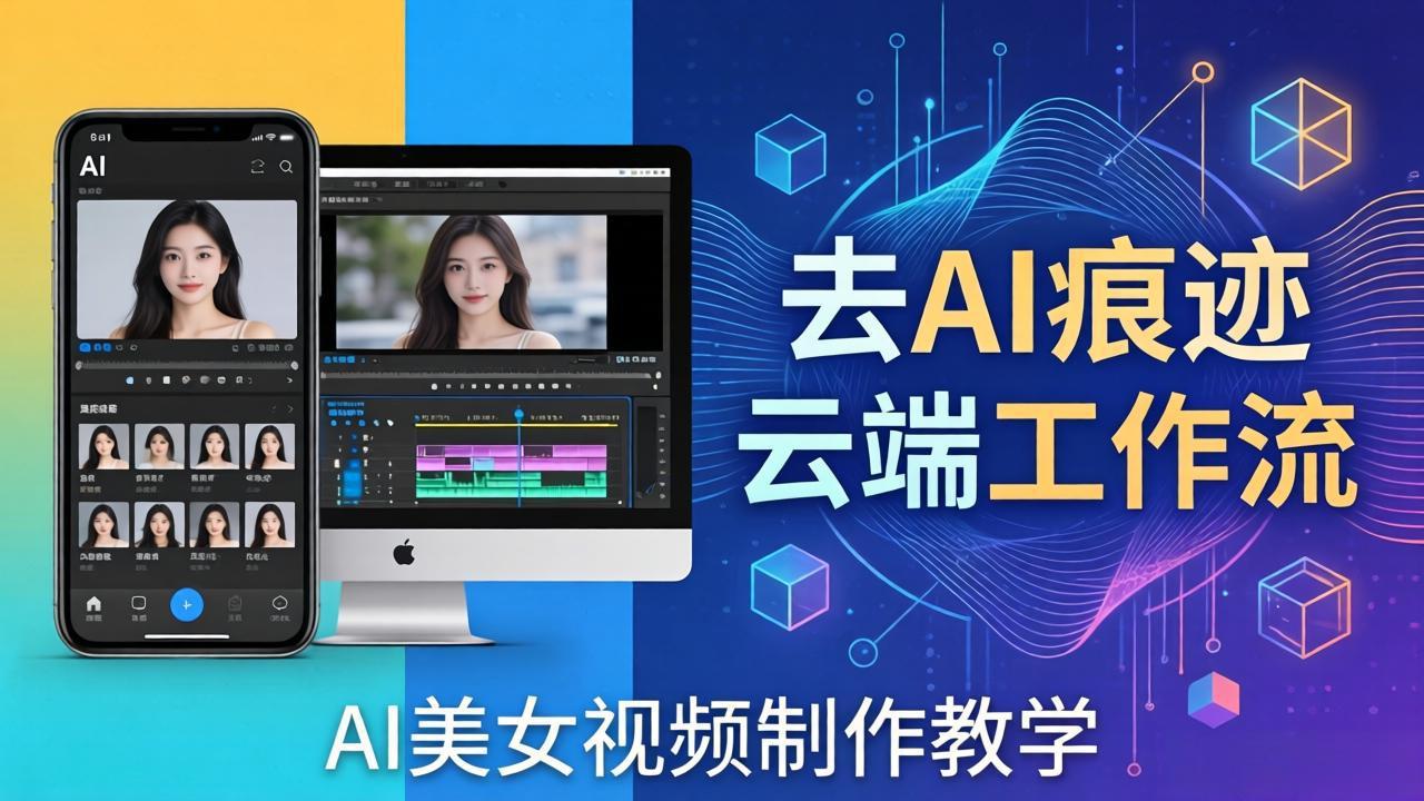 AI美女视频制作教学：去AI痕迹，云端工作流出图，手机电脑均可，不需要配置-宝藏屋创业网