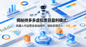 揭秘拼多多虚拟类目盈利模式：机器人代运营全自动闭环，轻松实现月入1-5W-宝藏屋创业网