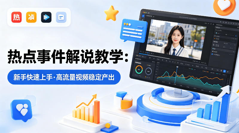 某大V的热点事件解说教学，新手也能快速上手，稳定产出高流量解说视频-宝藏屋创业网