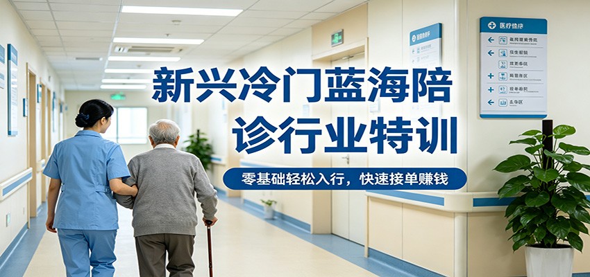 新兴冷门蓝海陪诊行业特训，零基础轻松入行，快速接单赚钱-宝藏屋创业网