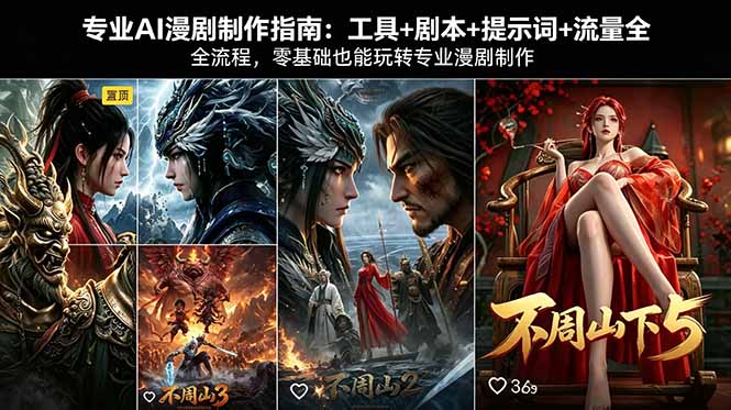 专业AI漫剧制作指南：工具+剧本+提示词+流量全流程，零基础也能玩转专业漫剧制作-宝藏屋创业网