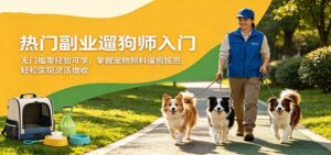 热门副业遛狗师入门，无门槛零经验可学，掌握宠物照料遛狗规范，轻松实现灵活增收-宝藏屋创业网