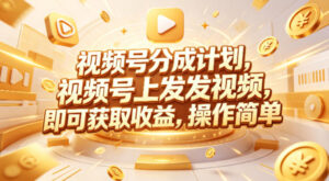 视频号分成计划，599元众筹的Red团队课程，视频号上发发视频，即可获取收益，操作简单-宝藏屋创业网