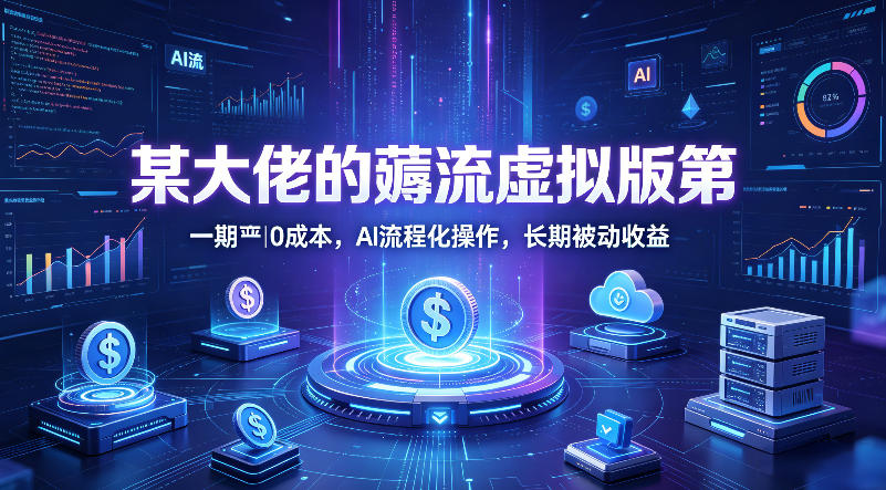 某大佬的薅流虚拟版第一期丨0成本，AI流程化操作，长期被动收益-宝藏屋创业网