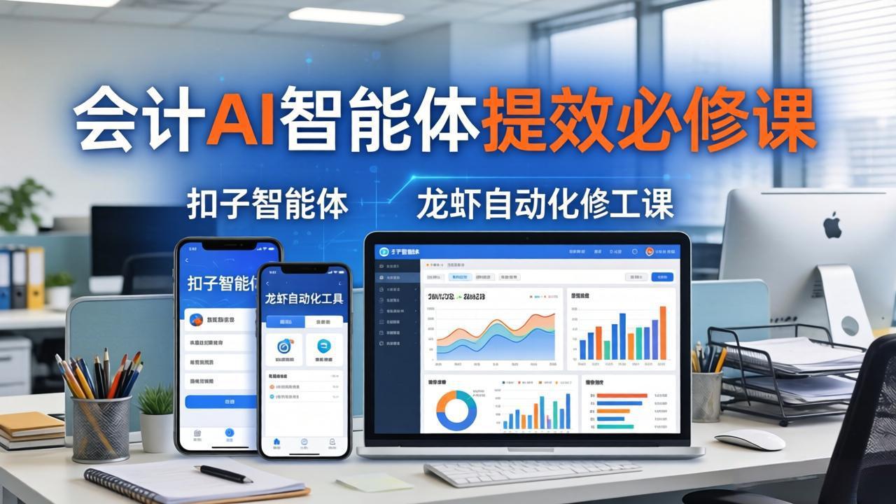 财务会计AI智能体提效必修课：扣子智能体+龙虾自动化+报表分析，一站式提升财务工作效率-宝藏屋创业网