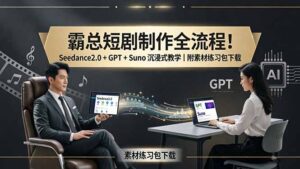 霸总短剧制作全流程！Seedance2.0 + GPT + Suno 沉浸式教学｜附素材练习包下载-宝藏屋创业网