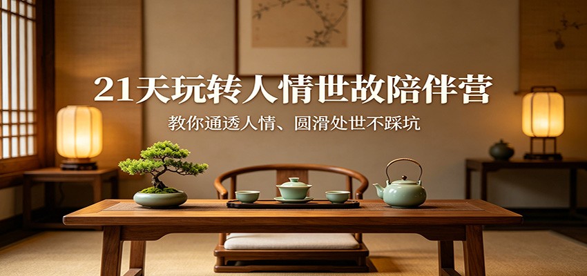 21天玩转人情世故陪伴营：教你通透人情、圆滑处世不踩坑-宝藏屋创业网