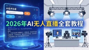 2026年AI无人直播全套教程：OBS安装+软件配置+直播间搭建+话术生成+一键开播实操-宝藏屋创业网