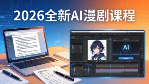 2026全新AI漫剧课程:覆盖创作全链路,教你写作分镜剪辑配音一站式打造漫剧作品-宝藏屋创业网