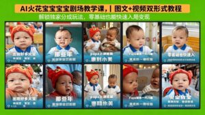 AI火花宝宝宝宝剧场教学课，图文+视频双形式教程，解锁独家分成玩法，零基础也能快速入局变现-宝藏屋创业网