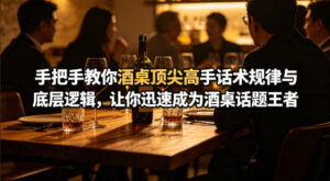 付费文章:手把手教你酒桌顶尖高手话术规律与底层逻辑,让你迅速成为酒桌话题王者(二十年全网独家经验分享)-宝藏屋创业网