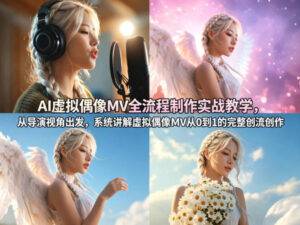 AI虚拟偶像MV全流程制作实战教学，从导演视角出发，系统讲解虚拟偶像MV从0到1的完整创作流程-宝藏屋创业网