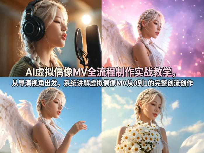 AI虚拟偶像MV全流程制作实战教学，从导演视角出发，系统讲解虚拟偶像MV从0到1的完整创作流程-宝藏屋创业网