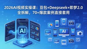 2026AI视频实操课：豆包+Deepseek+即梦2.0全拆解，70+爆款案例直接套用-宝藏屋创业网