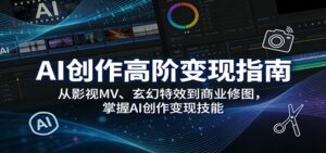 AI创作高阶变现指南：从影视MV、玄幻特效到商业修图，掌握AI创作变现技能-宝藏屋创业网