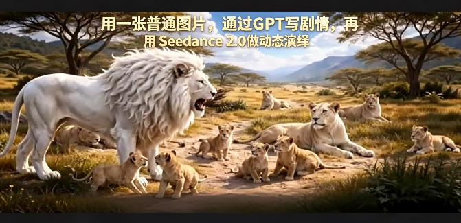 用一张普通图片，通过GPT写剧情，再用Seedance 2.0做动态演绎，居然能生成迪士尼风格搞笑动画-宝藏屋创业网
