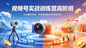 视频号实战训练营高阶班，从流量到变现，构建直播驱动的商业闭环(26年4月)-宝藏屋创业网