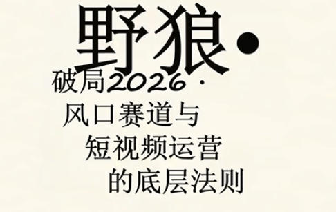 野狼团队·多平台实操运营课，覆盖AI口播、服装、好物、漫剪等热门玩法（更新4月）-宝藏屋创业网